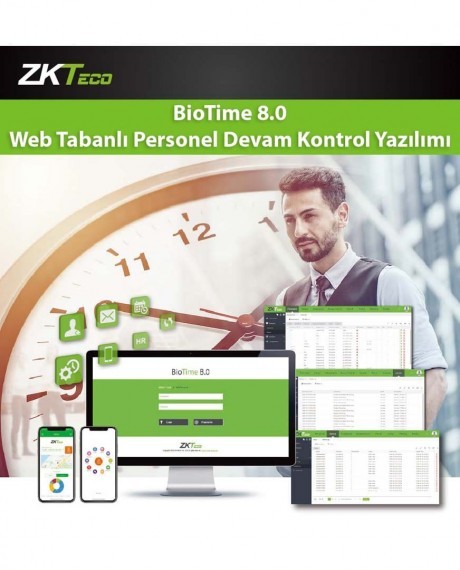 ZKTECO ZkBioAccess Erişim (Access) Yazılımı (10 Cihaza Kadar )