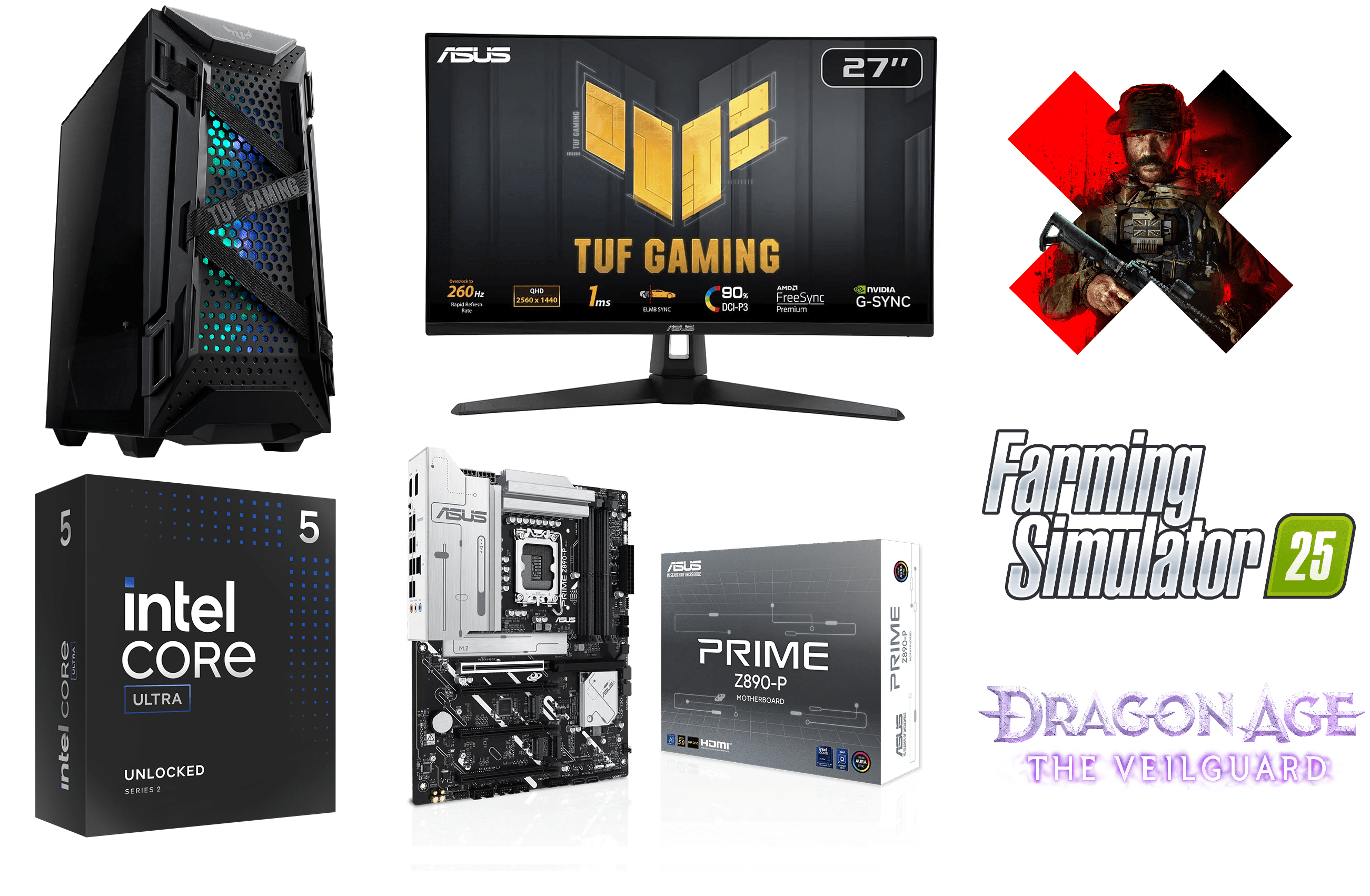 ASUS GAMING PC / HERO ULTRA 5 245K RTX 4080 SUPER Z890