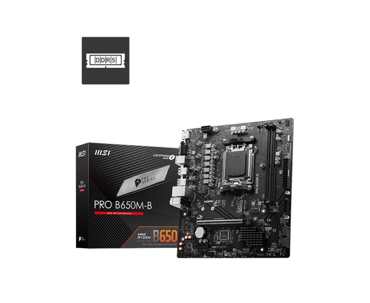 Msı Pro B650M-B 6800mhz(OC) RGB M.2 AM5 DDR5 mATX Anakart