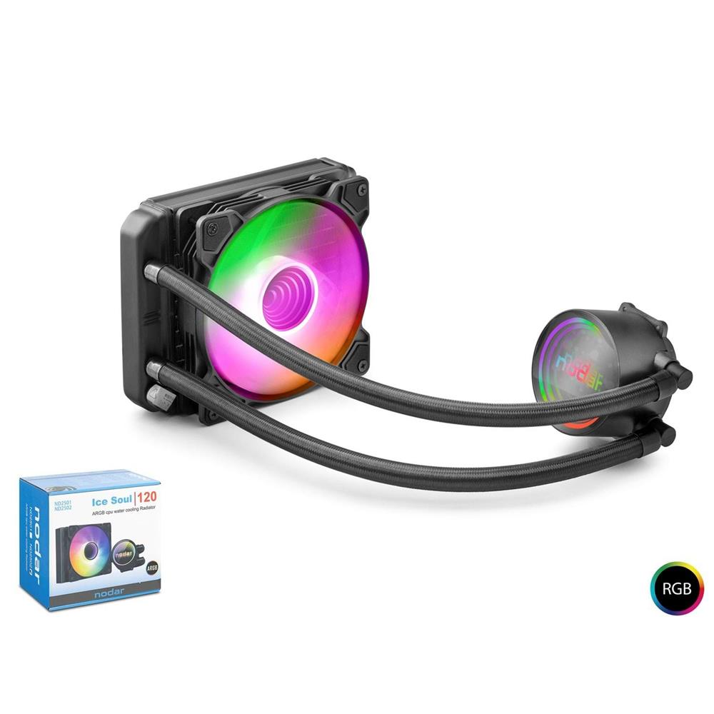 Nodar Nd2502 Sıvı Soğutma Fan 120 Argb 12Cm Siyah