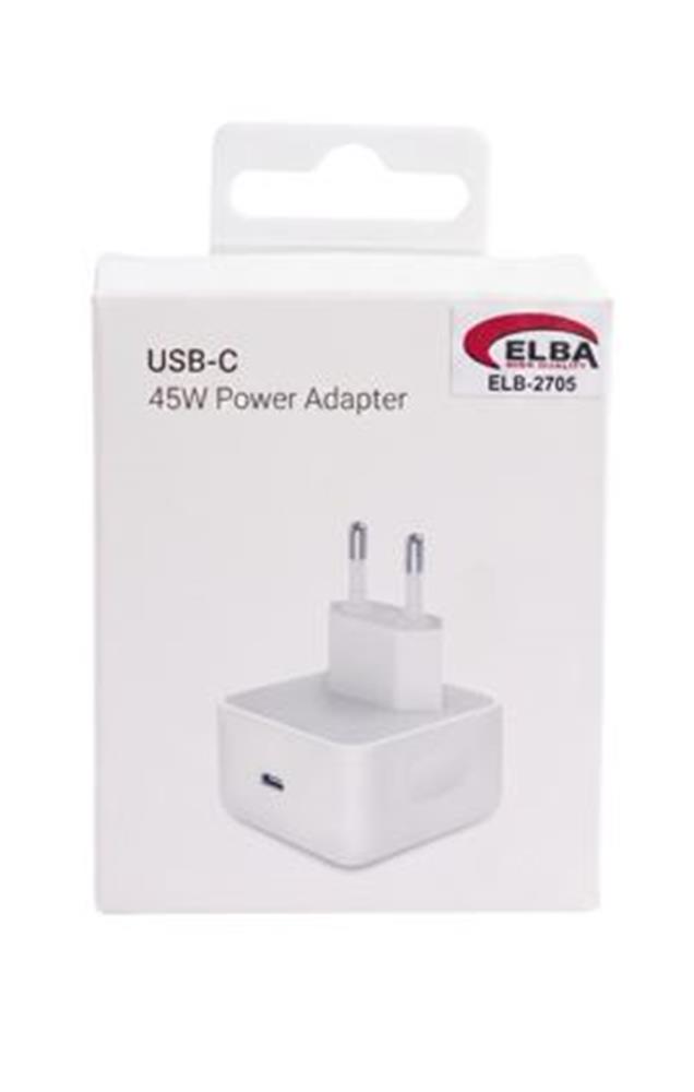 Elba ELB-2705 45W Beyaz Usb-C Ev Şarj Kafa 