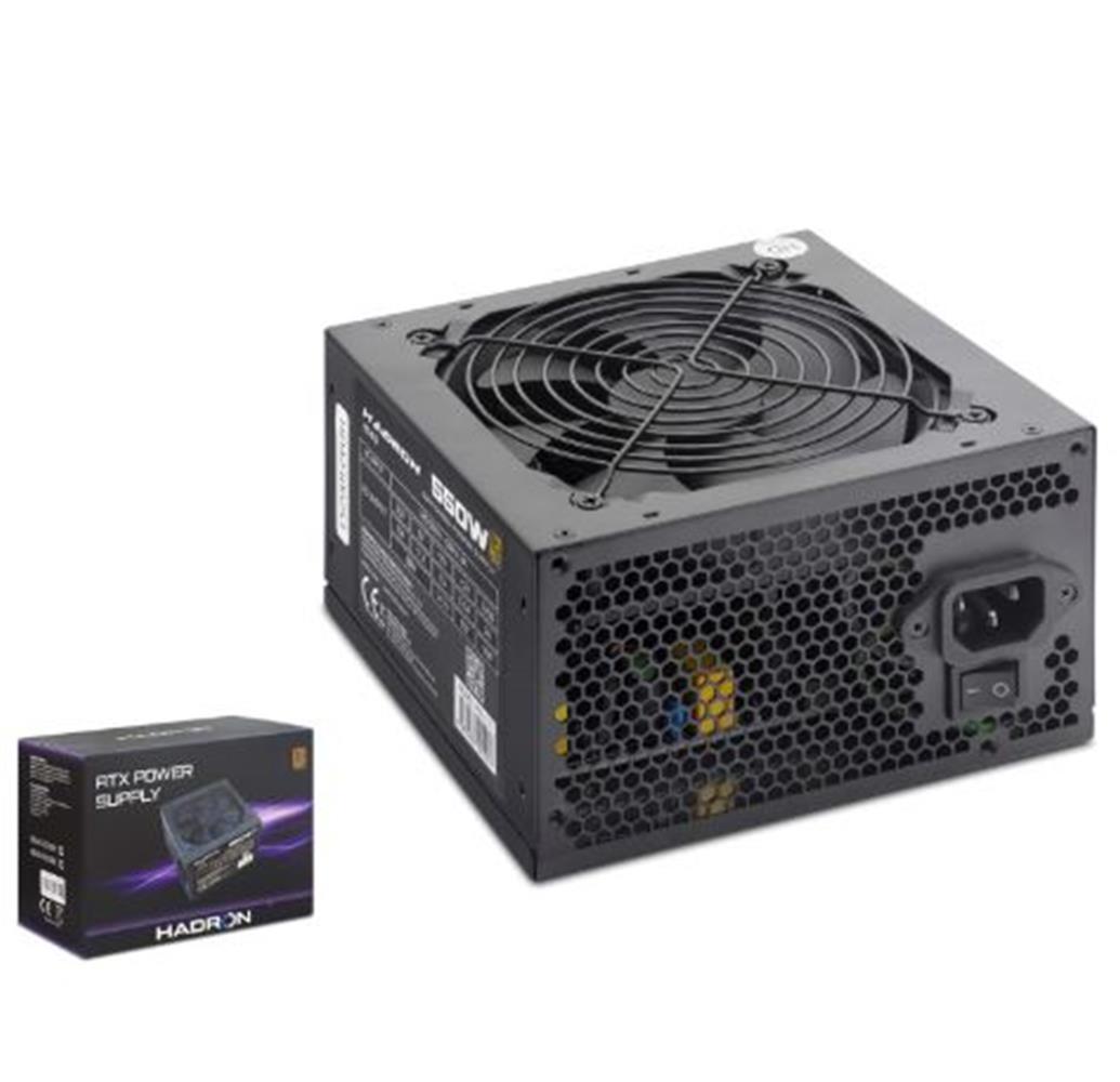 HADRON HD423 PC Power Supply Güç Kaynağı 550W 12 cm Fan ATX 80 Plus Siyah