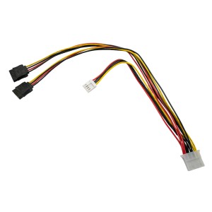 Floppy to 2x SATA Power Kablosu (Floppy 4 pin dişi-2 adet SATA dişi)