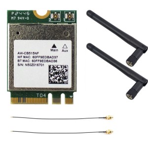Azurewave AW-CB515NF M.2 2230 PCI-E USB Wifi 5 Bluetooth 5.0 Card Wireless Wifi Kart