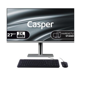 Casper Nirvana A97.255H-BE00X-V-G Gri Ultra 7 255H Ai 16GB 500GB NVME 27" Pivot FreeDOS All In One