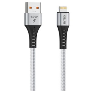 Hytech HY-X331 1m 2.4A Lightning Silver Gri Data + Şarj Kablosu