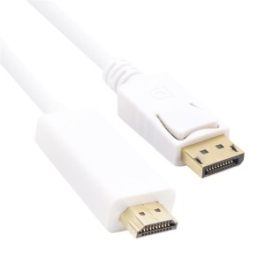 Vcom CG605L-5.0 Beyaz 5.0MT Display Port Erkek To Hdmi Erkek Kablo