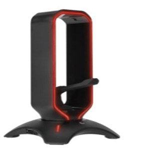 Rampage RM-H66 GUARD Siyah RGB Işıklı 2-Usb Port Kulaklık İçin Stand