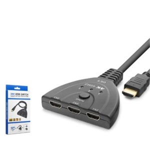 HADRON HDX7870 HDMI Switch 4K 60 Hz HDR 3 In 1 Out - Siyah