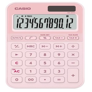Casio MS-20YC-LP 12 Hane Açık Pembe Masa Üstü Hesap Makinesi