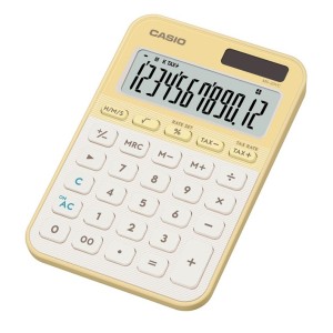 Casio MS-20YC-LY 12 Hane Pastel  Sarı Krem Masa Üstü Hesap Makinesi